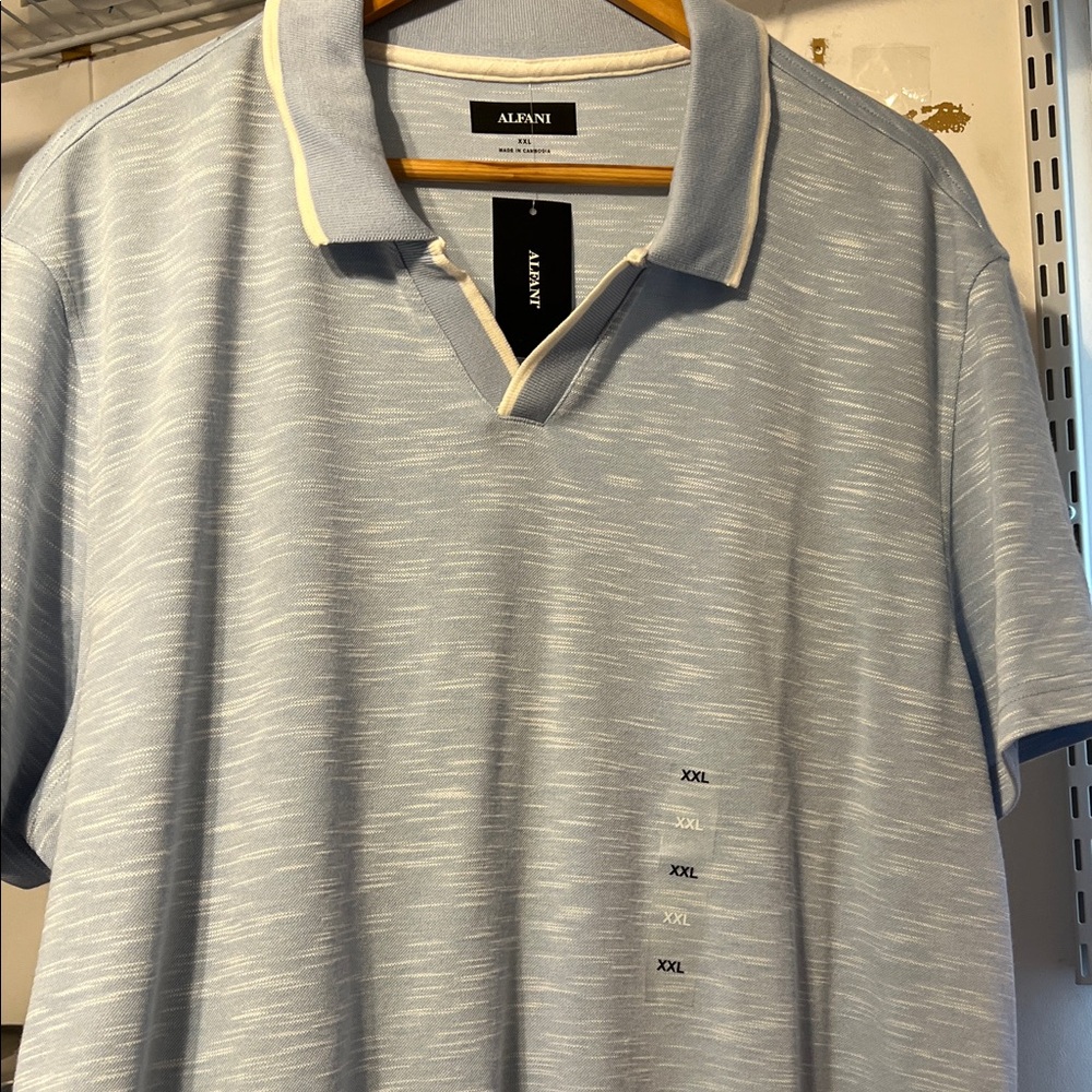 Alfani Sky Blue Polo Shirt for Men